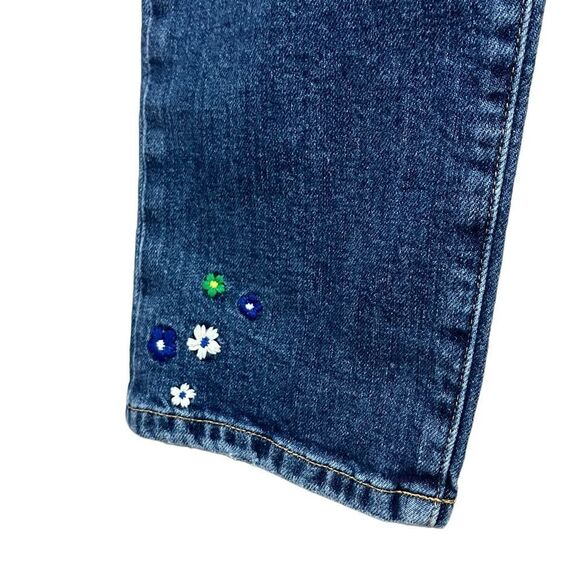 Alice & Olivia Floral Embroidered Jeans High Rise Girlfriend Slim 28 - Picture 5 of 13